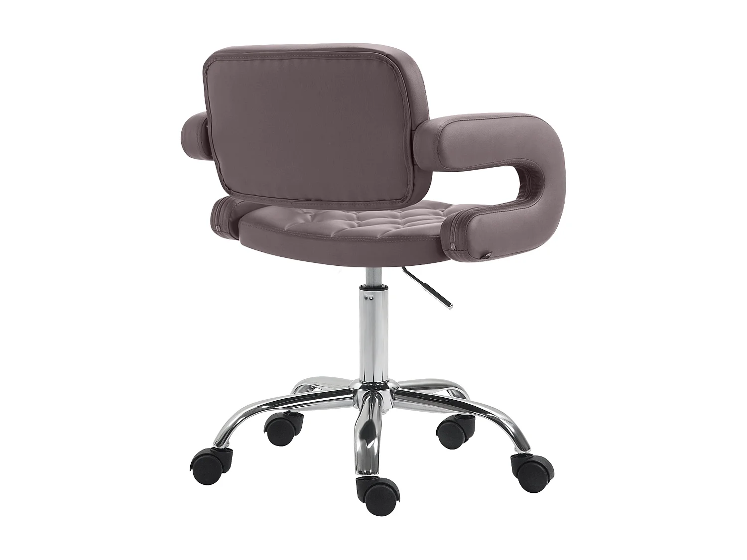 Bureaustoel - Kunstleer & Metaal in chroomoptiek - bruin - Dublin