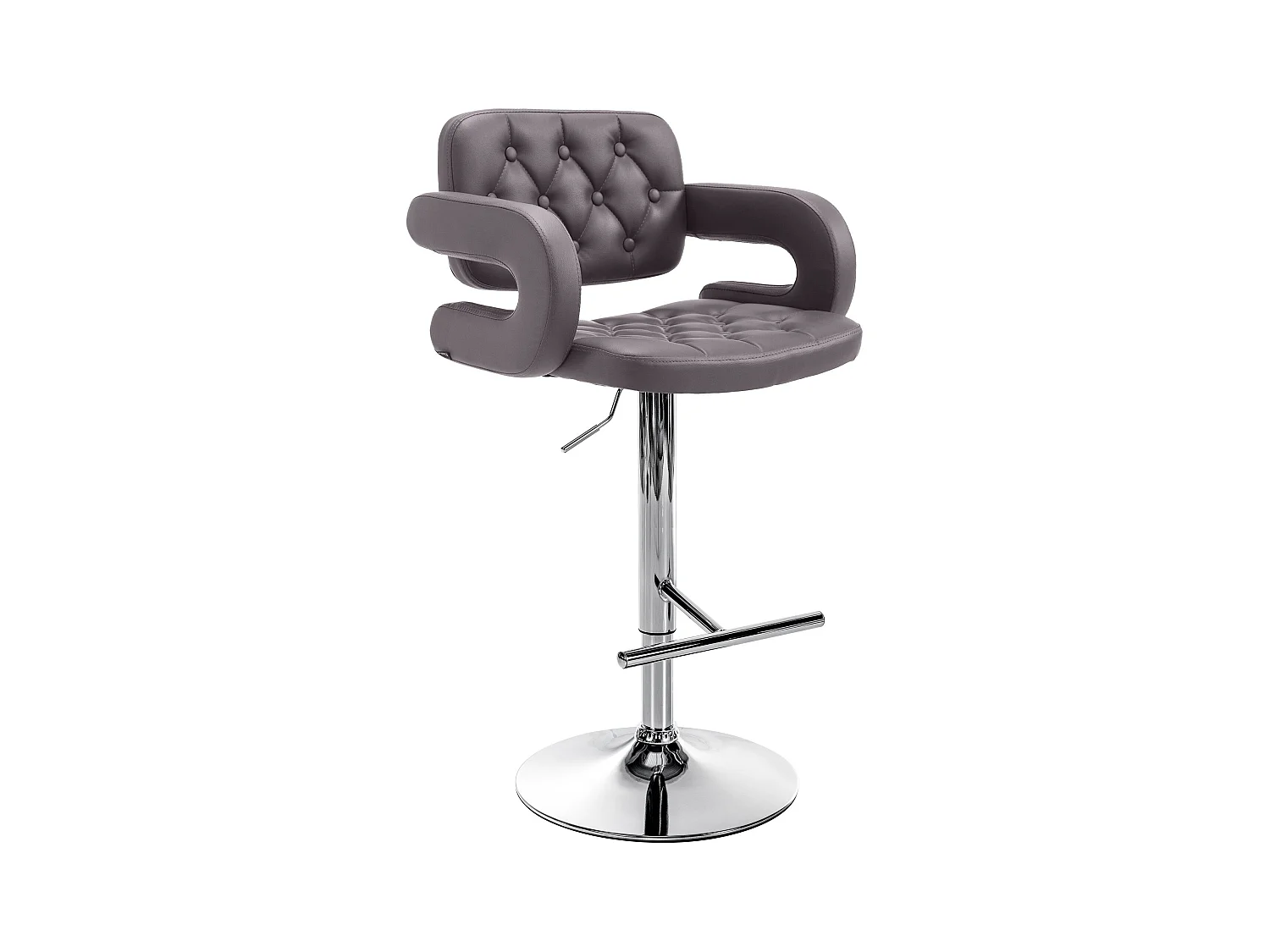 Tabouret de bar - Similicuir & Métal - Marron - Dublin