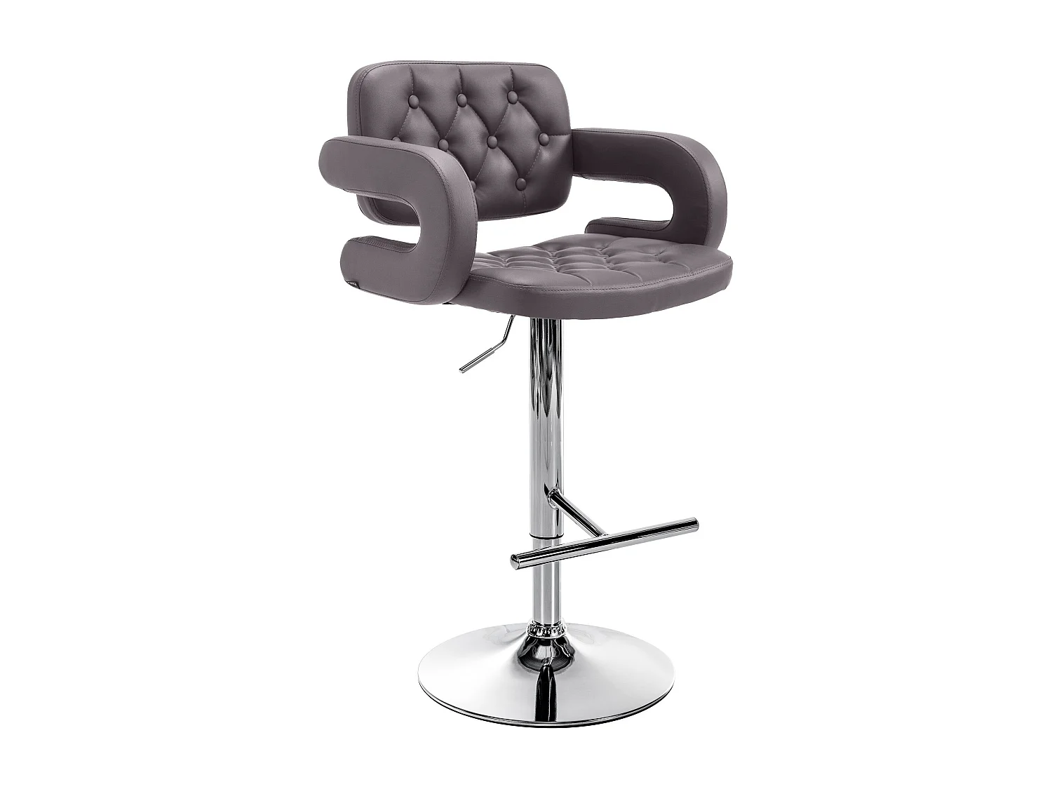 Tabouret de bar - Similicuir & Métal - Marron - Dublin