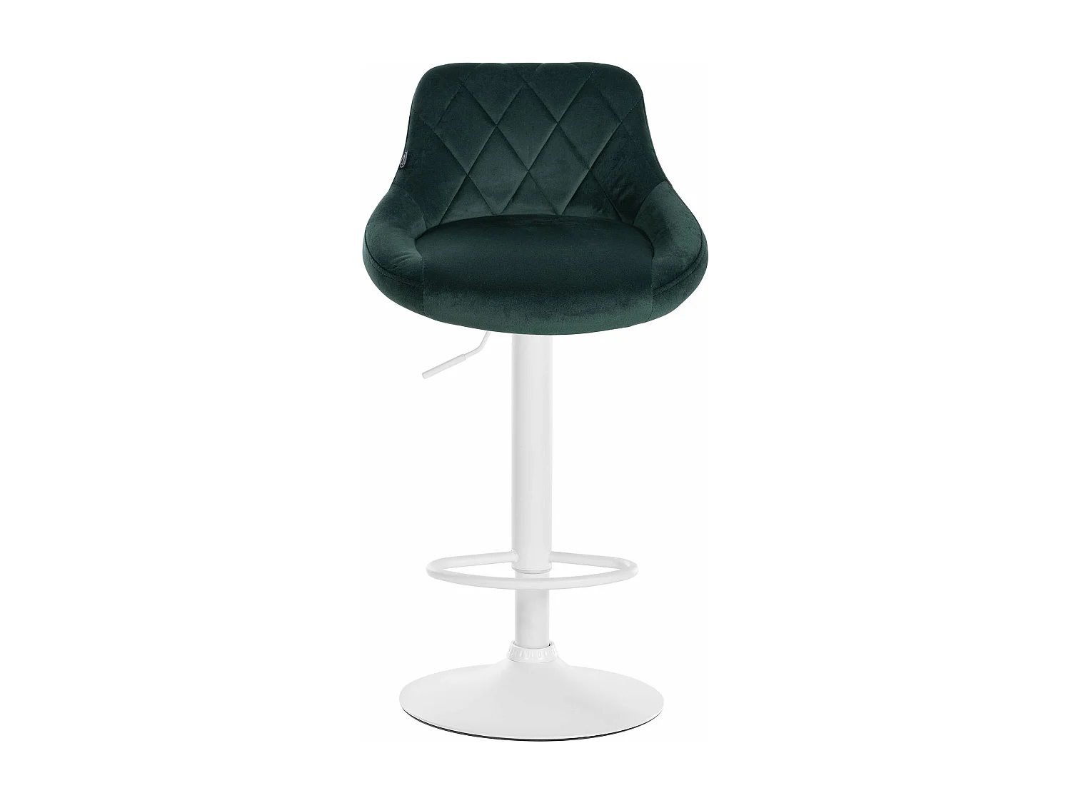 Tabouret de bar - Tissu & Blanc - Vert foncé - Lazio