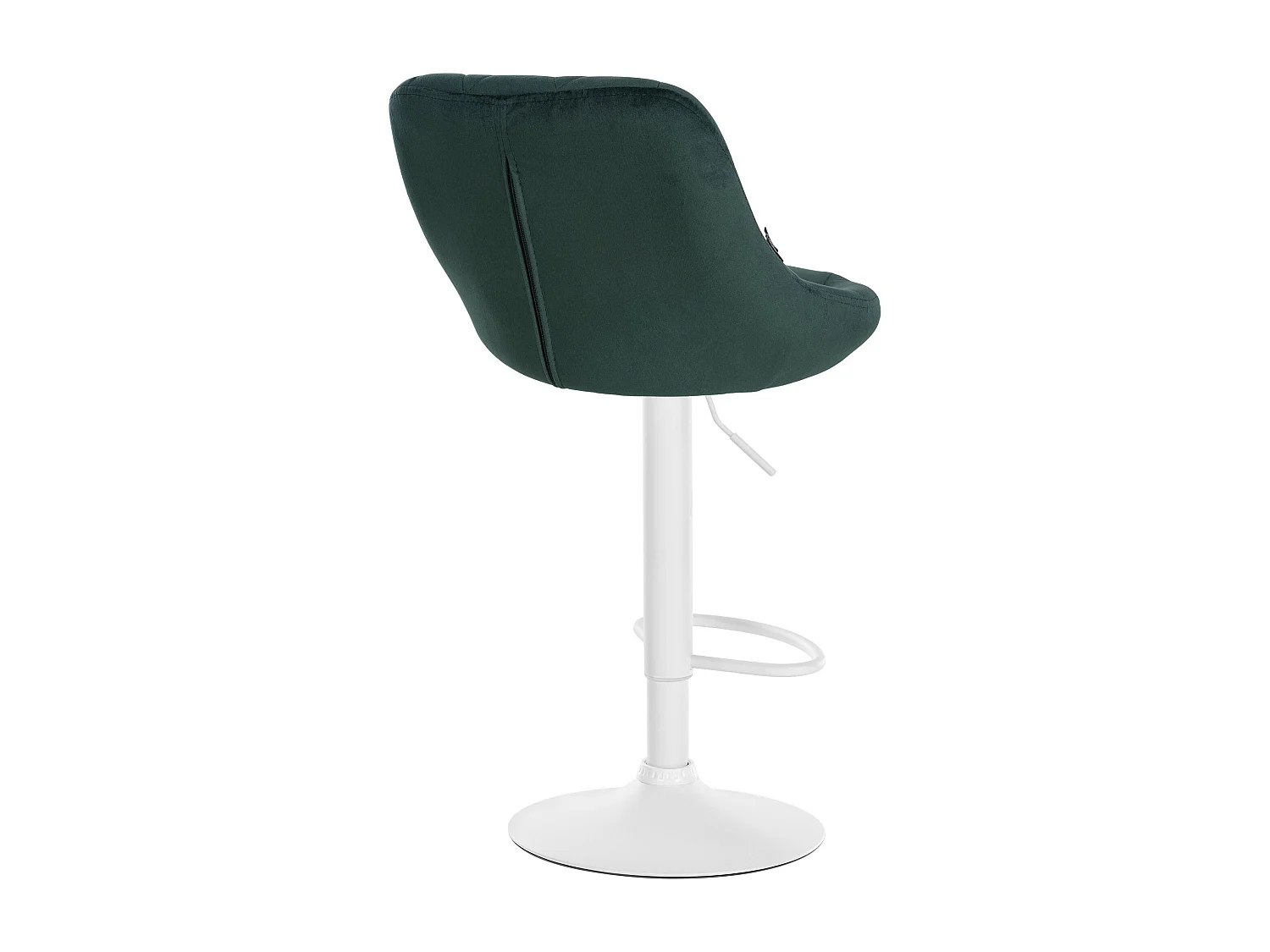 Tabouret de bar - Tissu & Blanc - Vert foncé - Lazio