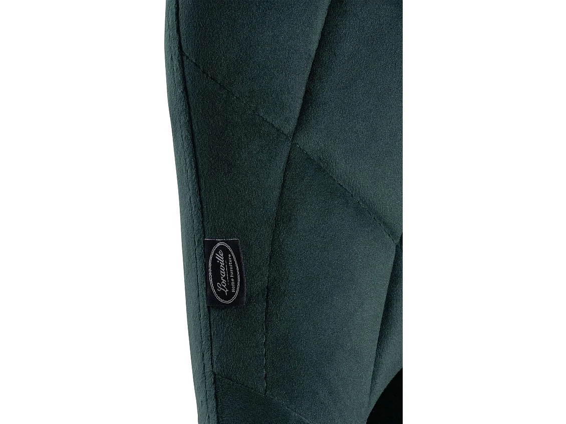 Tabouret de bar - Tissu & Blanc - Vert foncé - Lazio