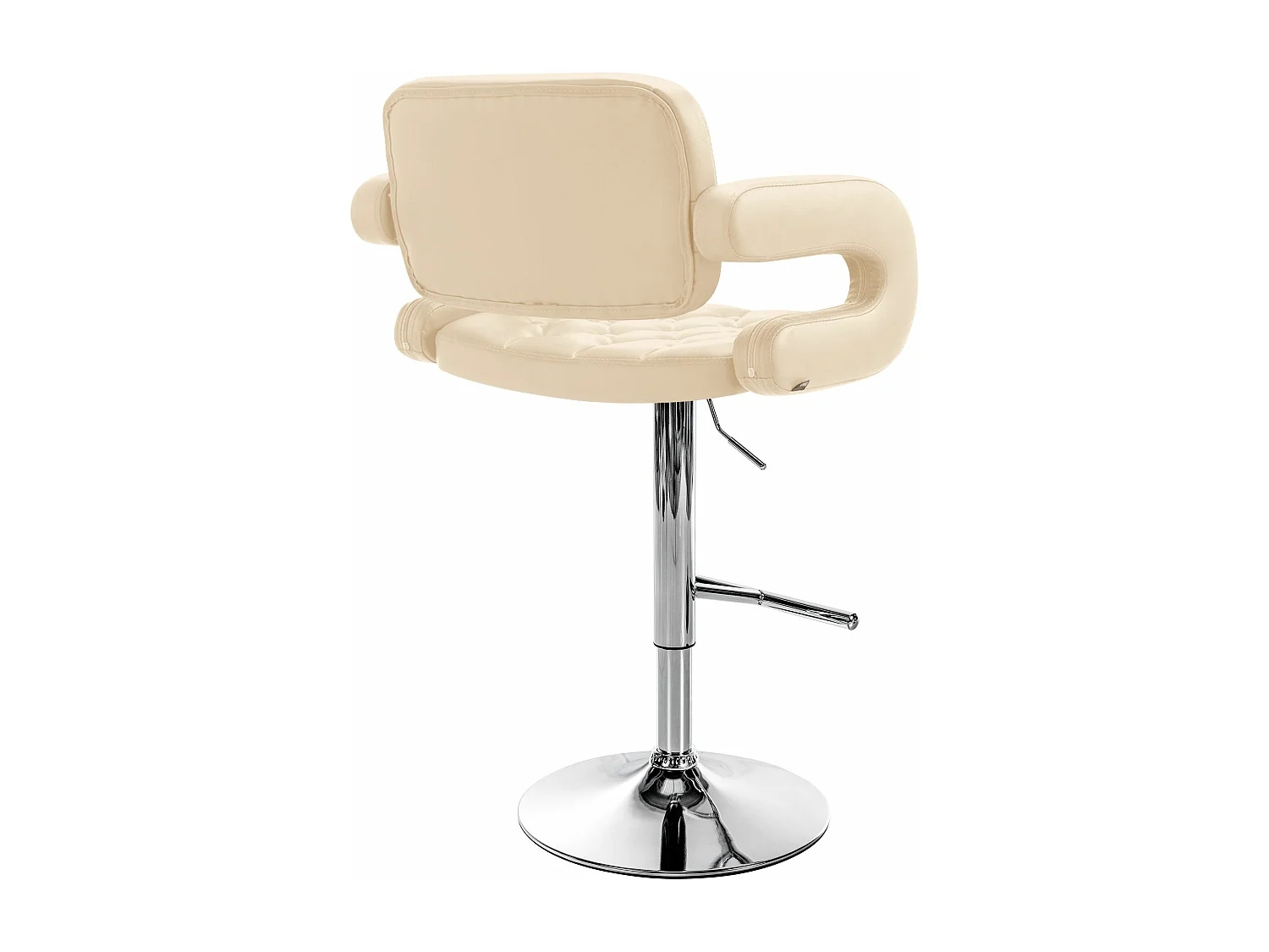 Tabouret de bar - Similicuir & Métal - Crème - Dublin