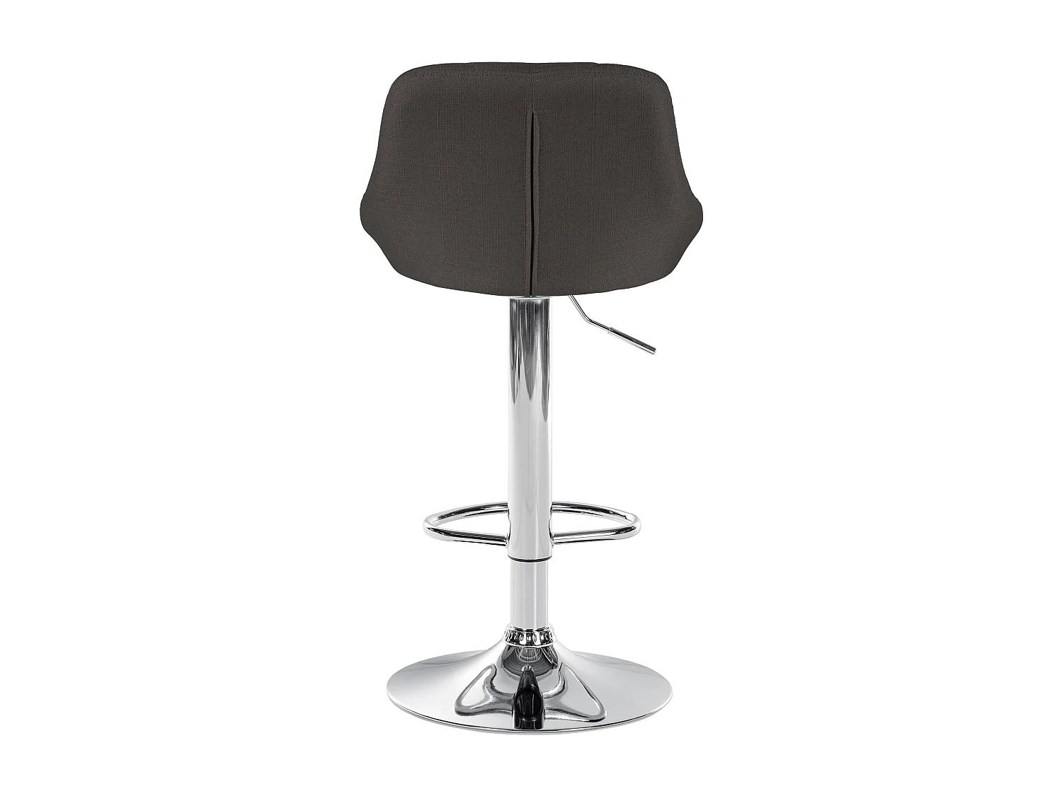 Tabouret de bar - Tissu & Chrome - Gris foncé - Lazio