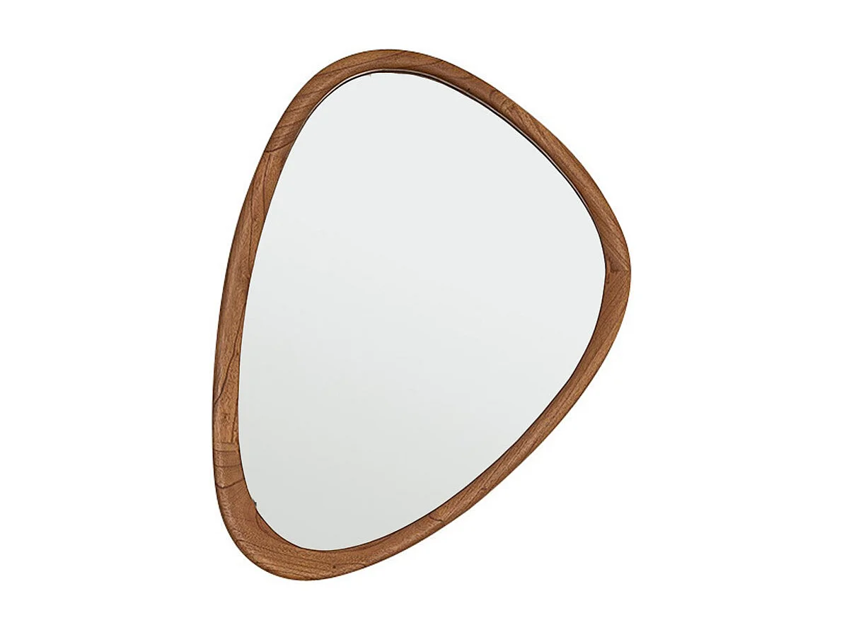 Miroir organique en mindi massif 75x60 cm