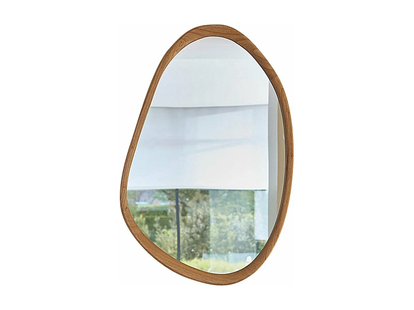 Espejo de madera de mindi maciza de 90x60 cm