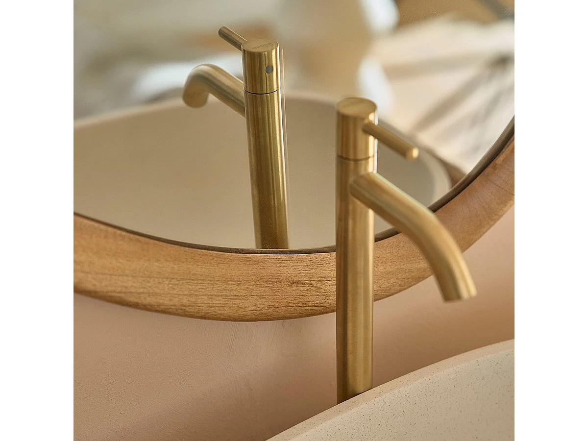 Miroir organique en mindi massif 60x90 cm