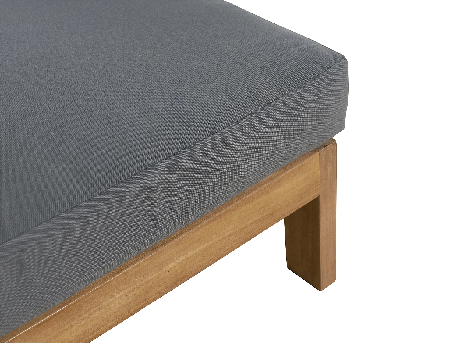 Gartensofa 2-Sitzer - Teakholz - Holzfarben hell & Grau - SUMINI von MYLIA