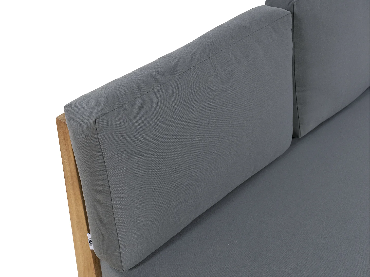 Gartensofa 2-Sitzer - Teakholz - Holzfarben hell & Grau - SUMINI von MYLIA