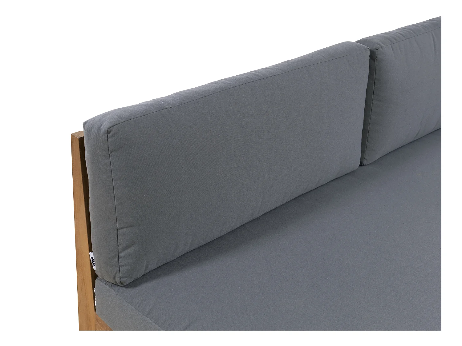 Sofá de jardim 3 lugares em teca natural claro e cinza - SUMINI de MYLIA