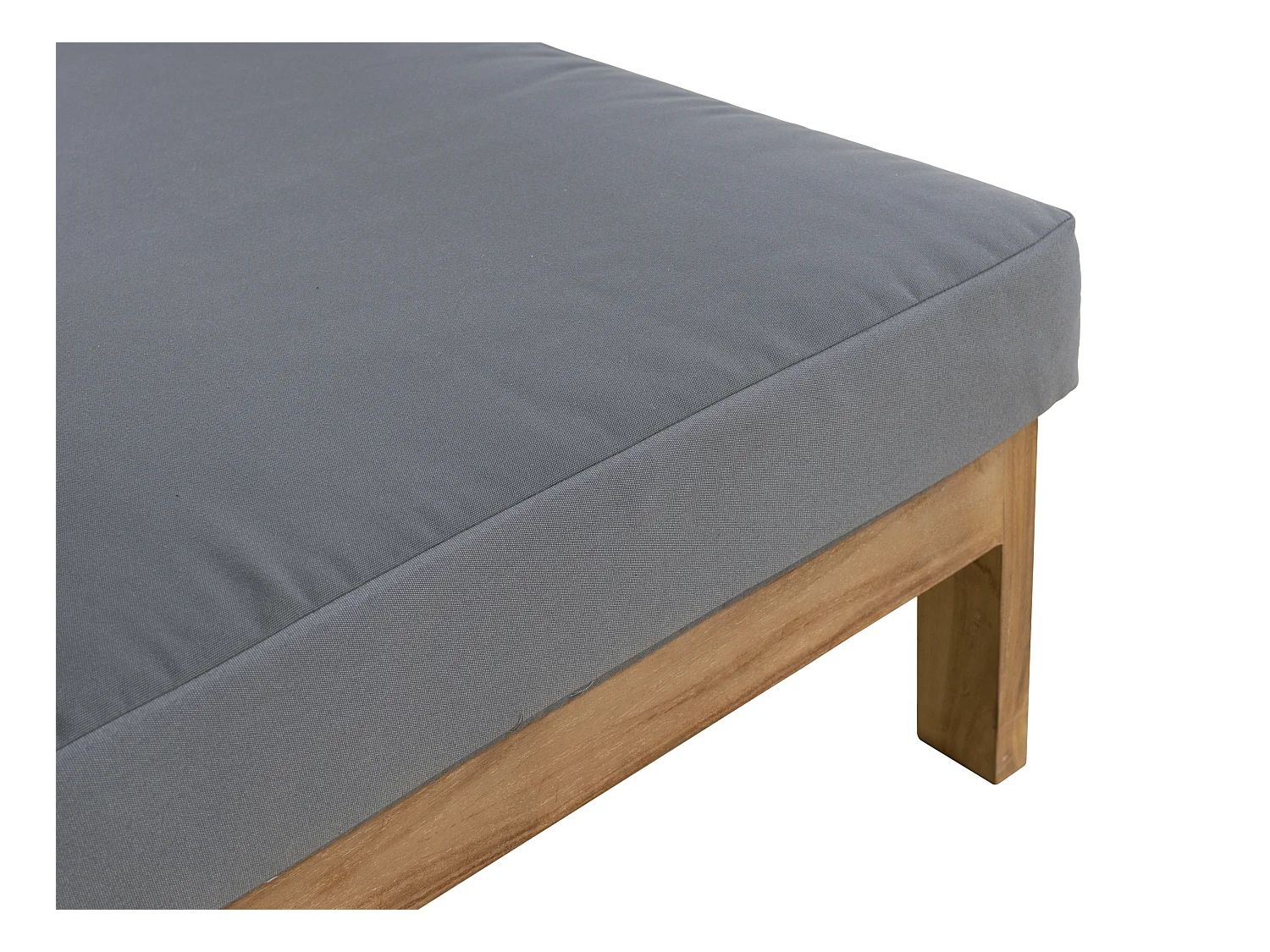 Gartensofa 3-Sitzer - Teakholz - Holzfarben hell & Grau - SUMINI von MYLIA
