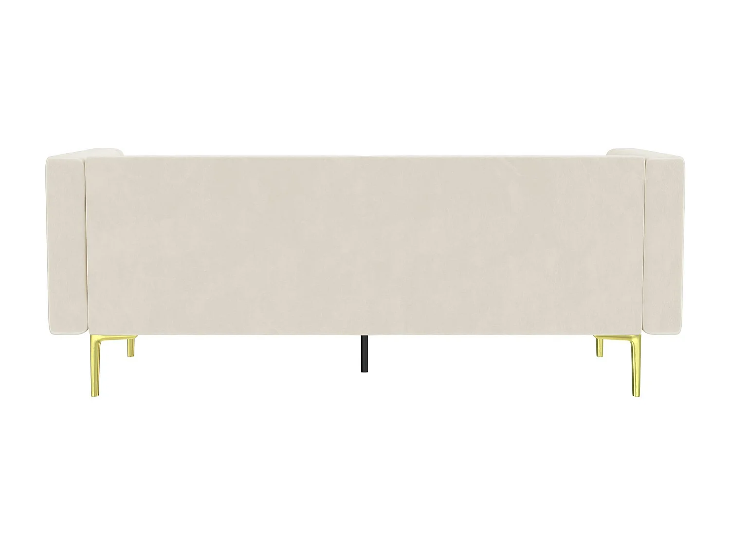 Marseille | Canapé 3 places en velours ivoire - pieds en métal doré