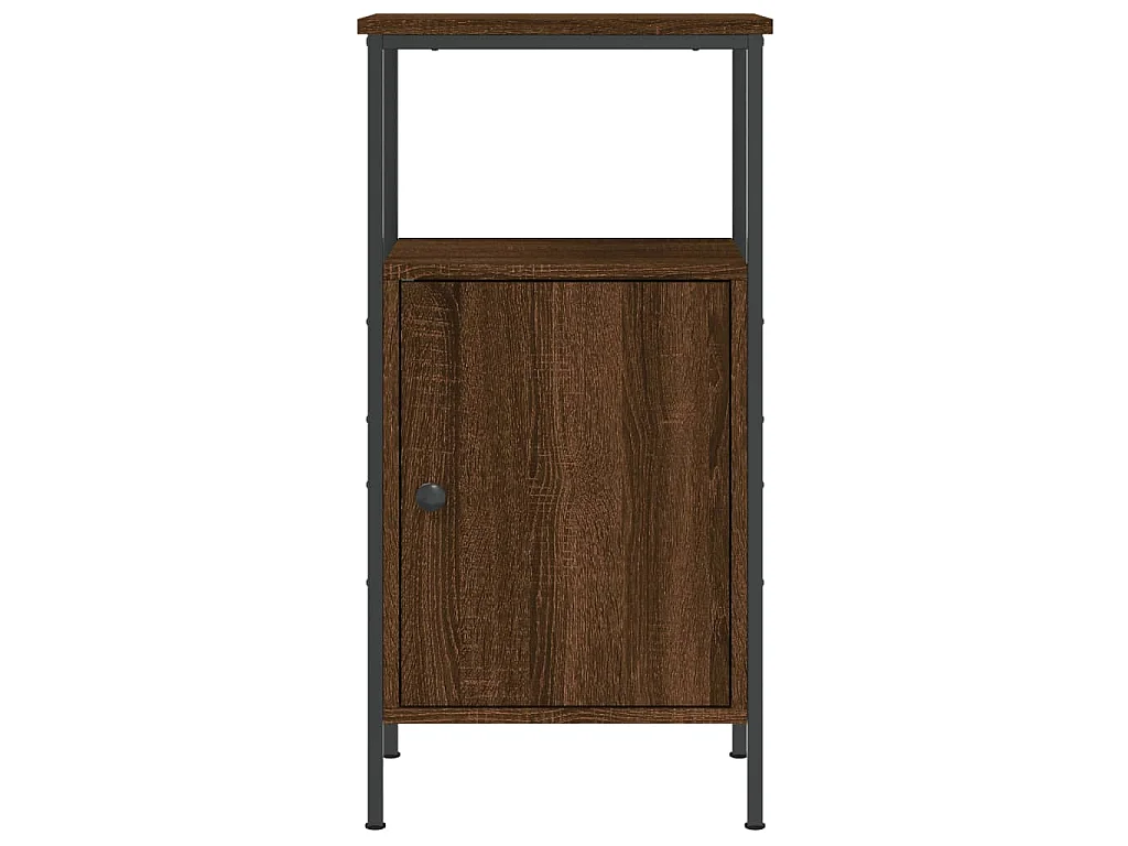 Nachtkastjes 2 st 41x31x80 cm bewerkt hout bruin eikenkleur