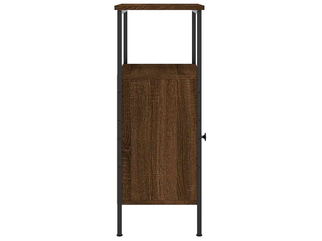 Nachtkastjes 2 st 41x31x80 cm bewerkt hout bruin eikenkleur