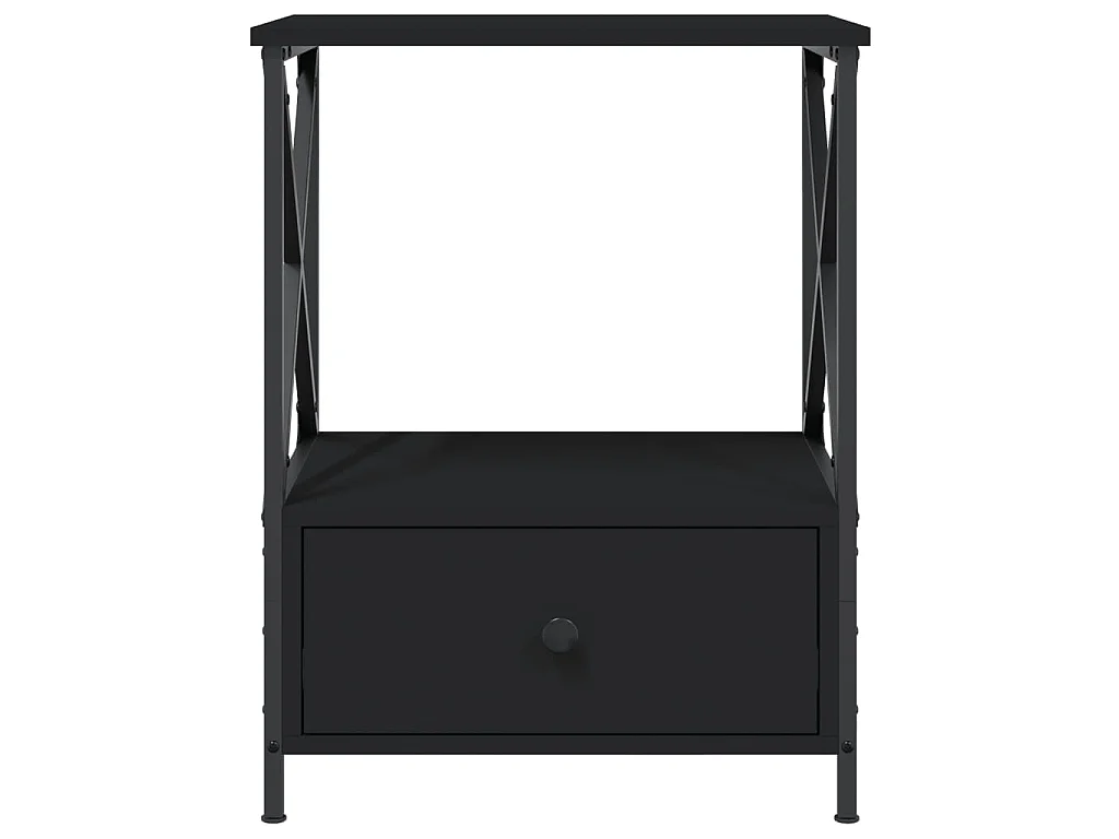 Tables de chevet 2 pcs noir 50x41x65 cm bois d’ingénierie