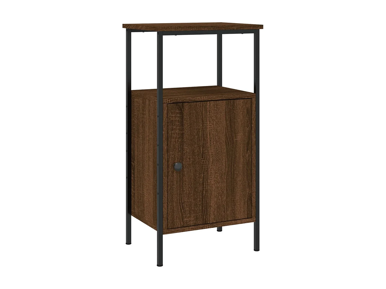 Comodino Rovere Marrone 41x31x80 cm in Legno Multistrato