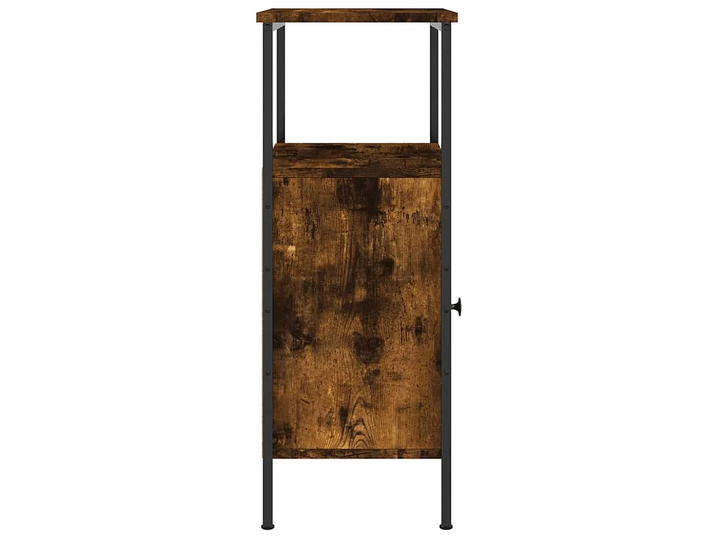 Nachtkastjes 2 st 41x31x80 cm bewerkt hout gerookt eikenkleurig