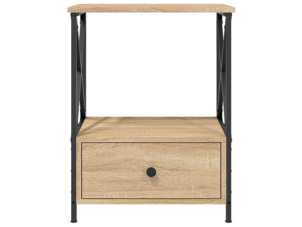 Tables de chevet 2 pcs chêne sonoma 50x41x65 cm bois ingénierie
