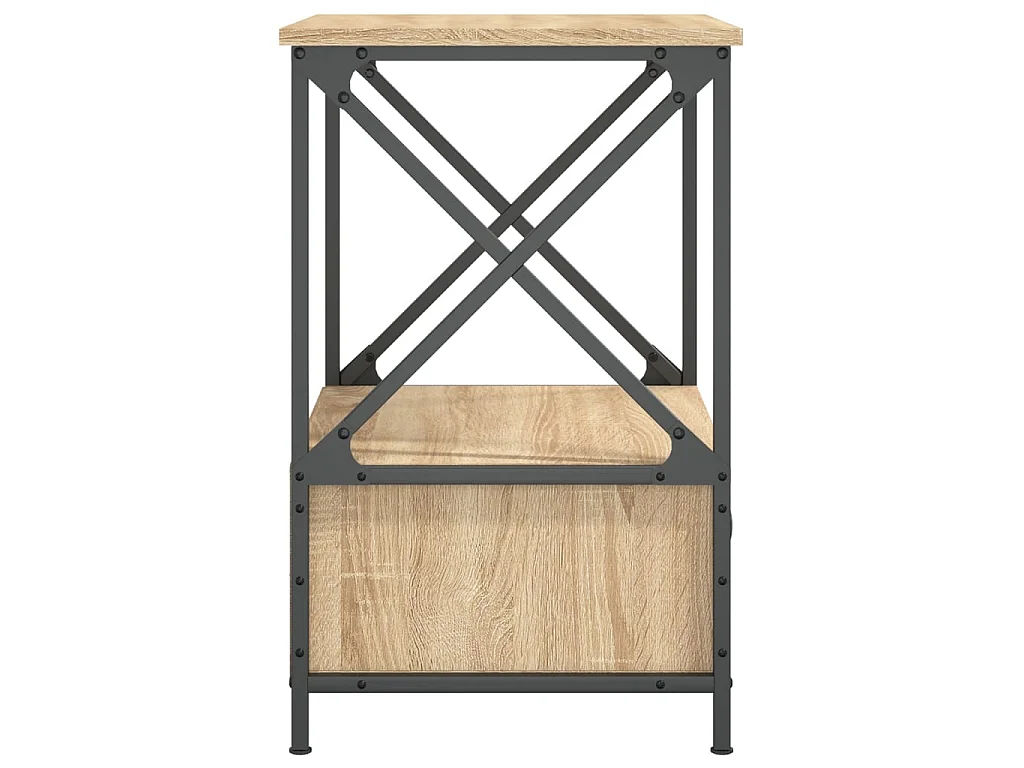 Tables de chevet 2 pcs chêne sonoma 50x41x65 cm bois ingénierie