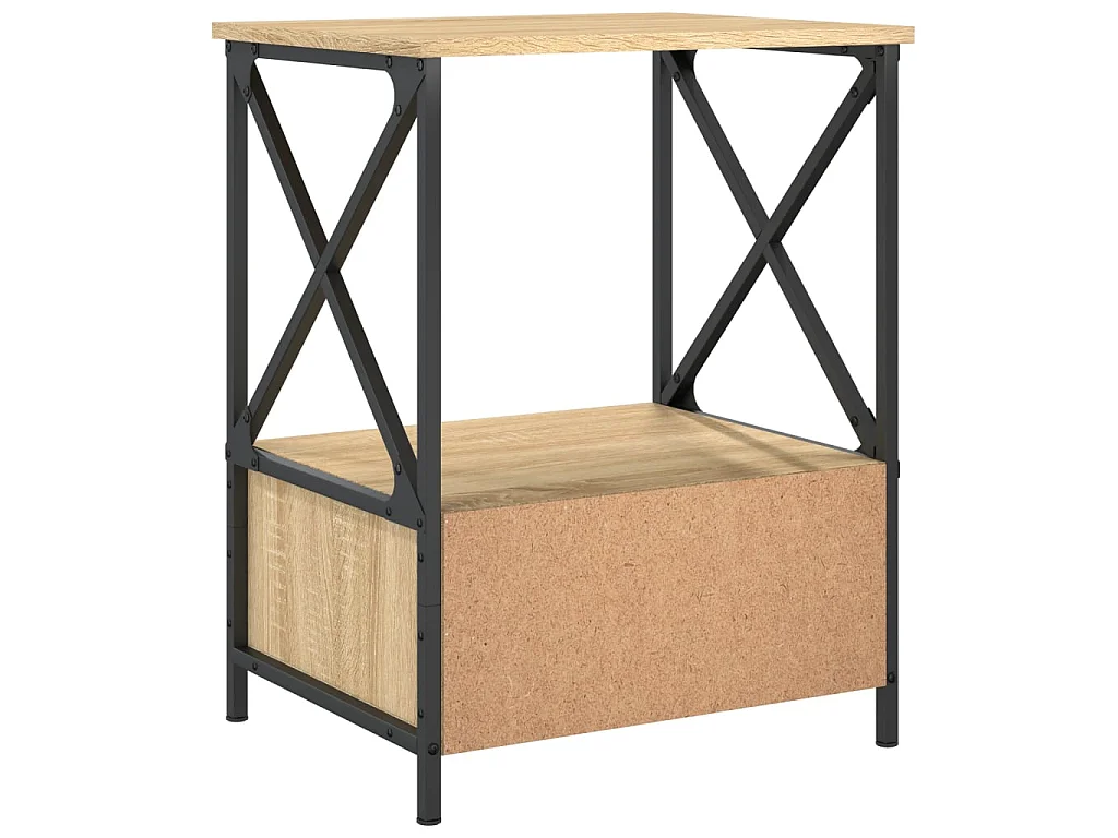 Tables de chevet 2 pcs chêne sonoma 50x41x65 cm bois ingénierie