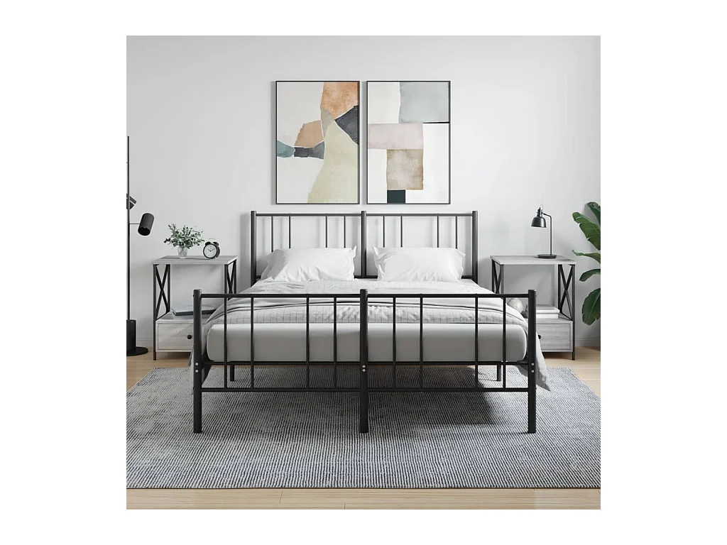 Nachttische 2 Stk. Grau Sonoma 50x41x65 cm Holzwerkstoff