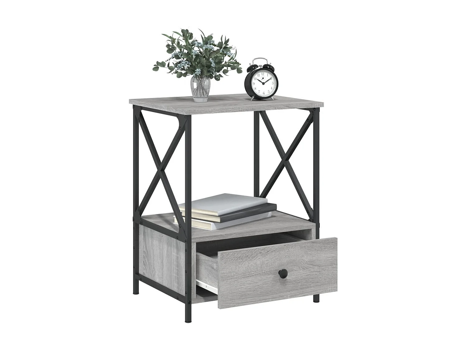 Tables de chevet 2 pcs sonoma gris 50x41x65 cm bois ingénierie