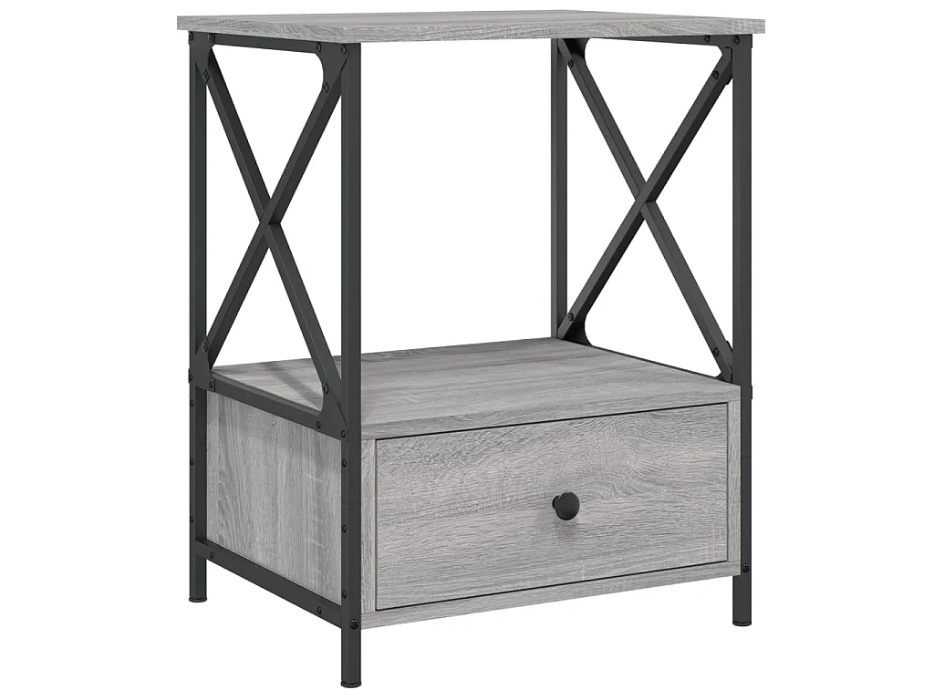 Tables de chevet 2 pcs sonoma gris 50x41x65 cm bois ingénierie