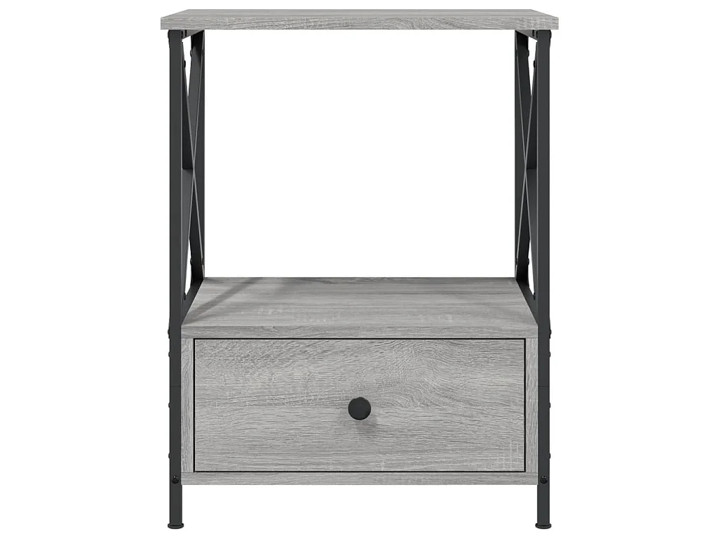 Tables de chevet 2 pcs sonoma gris 50x41x65 cm bois ingénierie