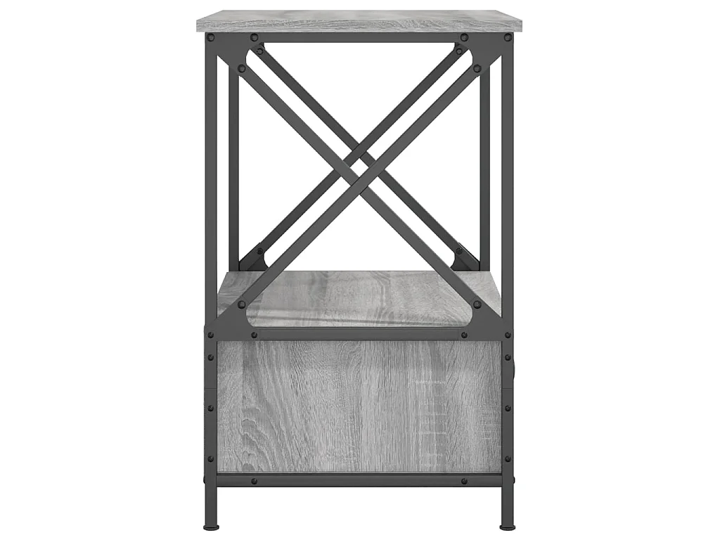 Tables de chevet 2 pcs sonoma gris 50x41x65 cm bois ingénierie