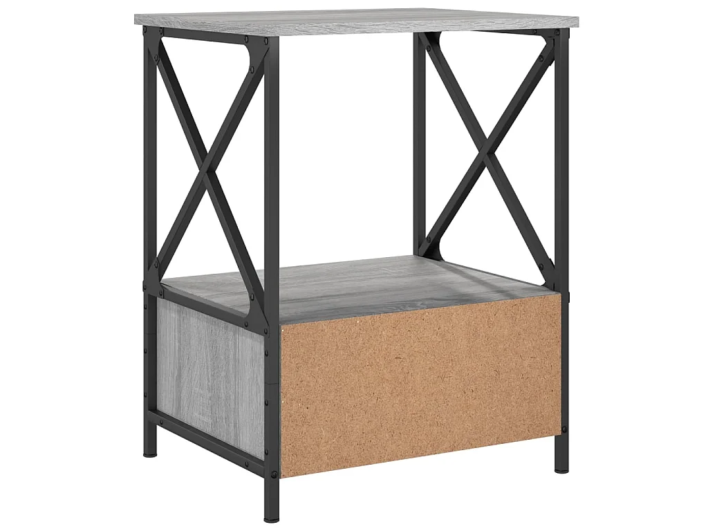 Tables de chevet 2 pcs sonoma gris 50x41x65 cm bois ingénierie