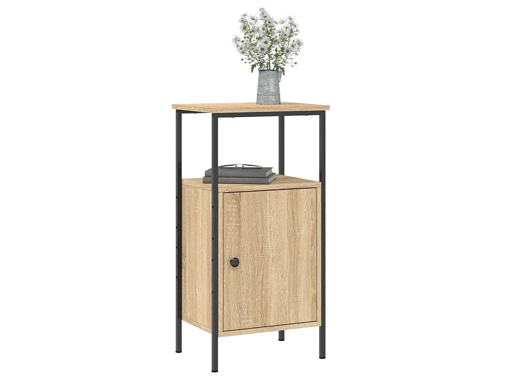Nachtkastjes 2 st 41x31x80 cm sonoma eikenkleurig