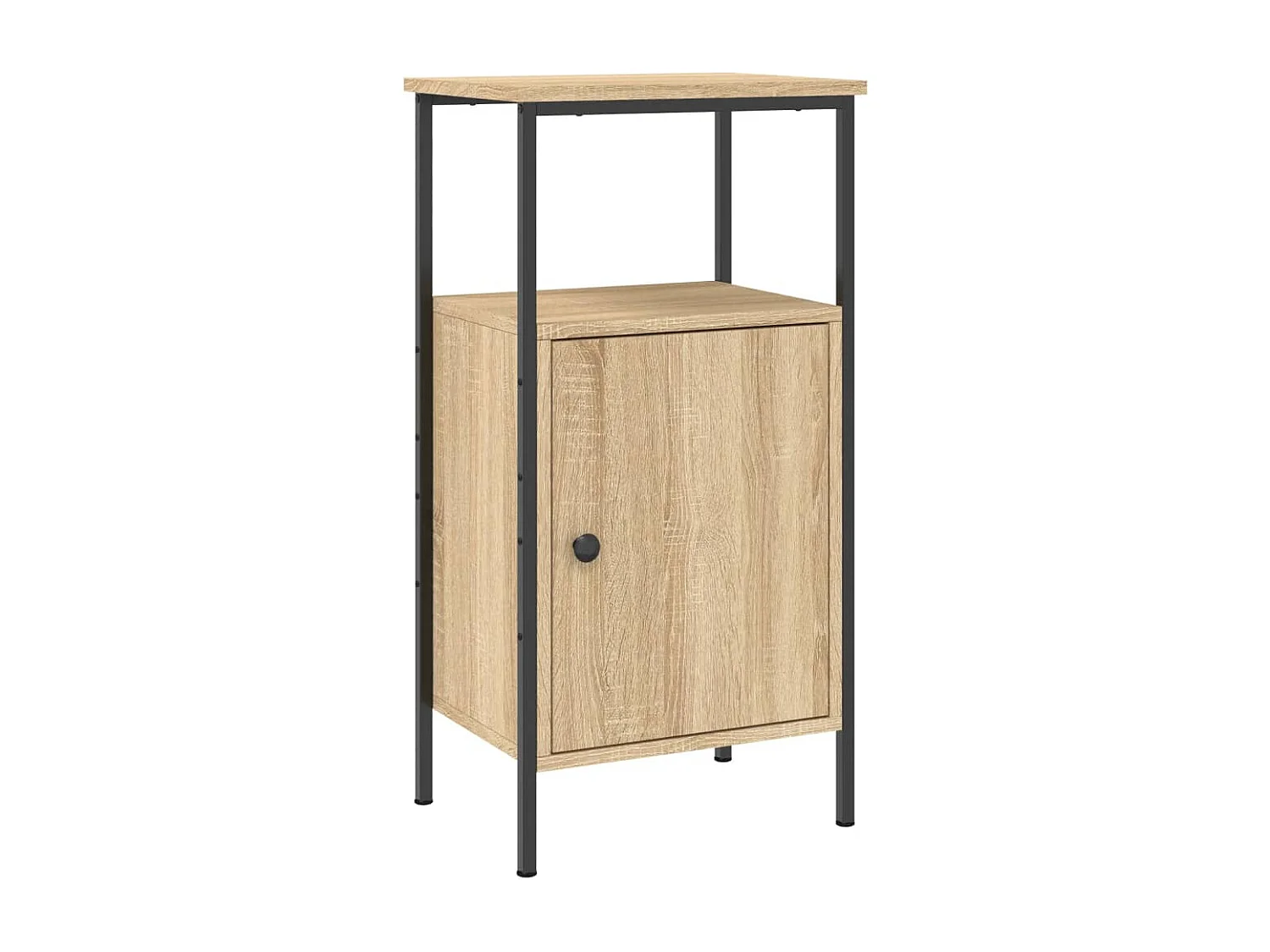 Nachtkastje 41x31x80 cm bewerkt hout sonoma eikenkleurig