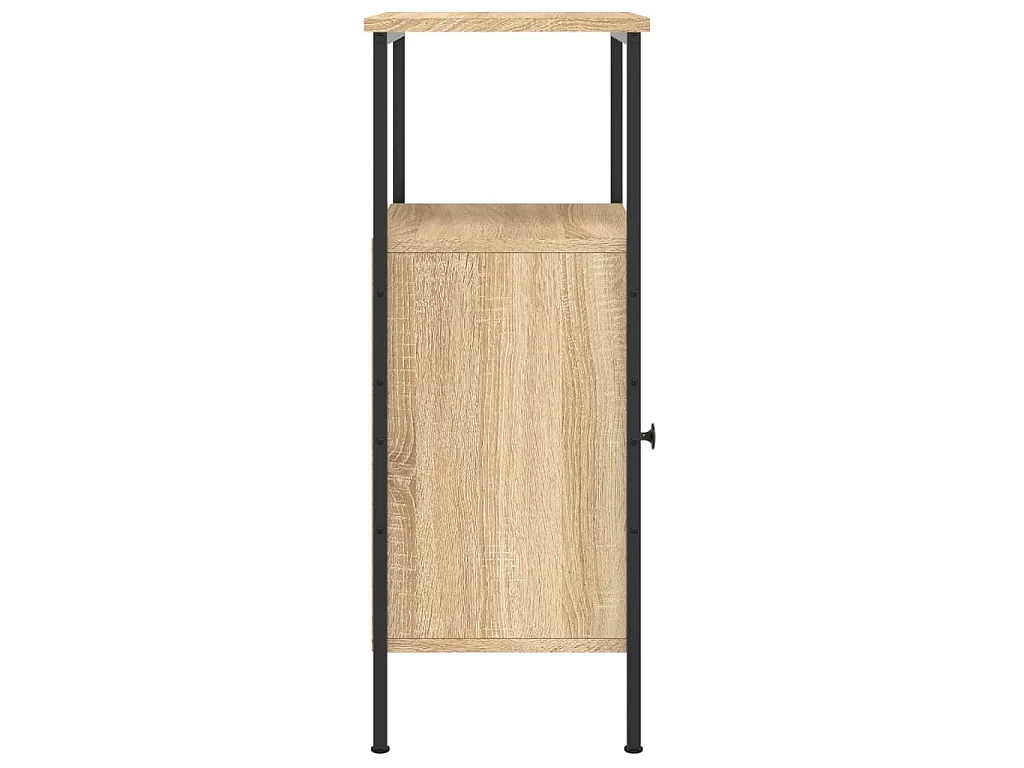 Nachtkastje 41x31x80 cm bewerkt hout sonoma eikenkleurig