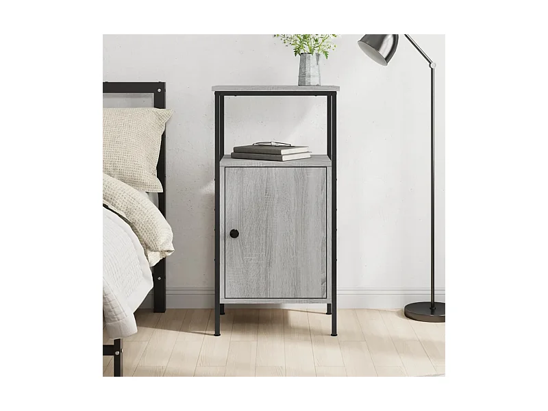 Table de chevet sonoma gris 41x31x80 cm bois d'ingénierie