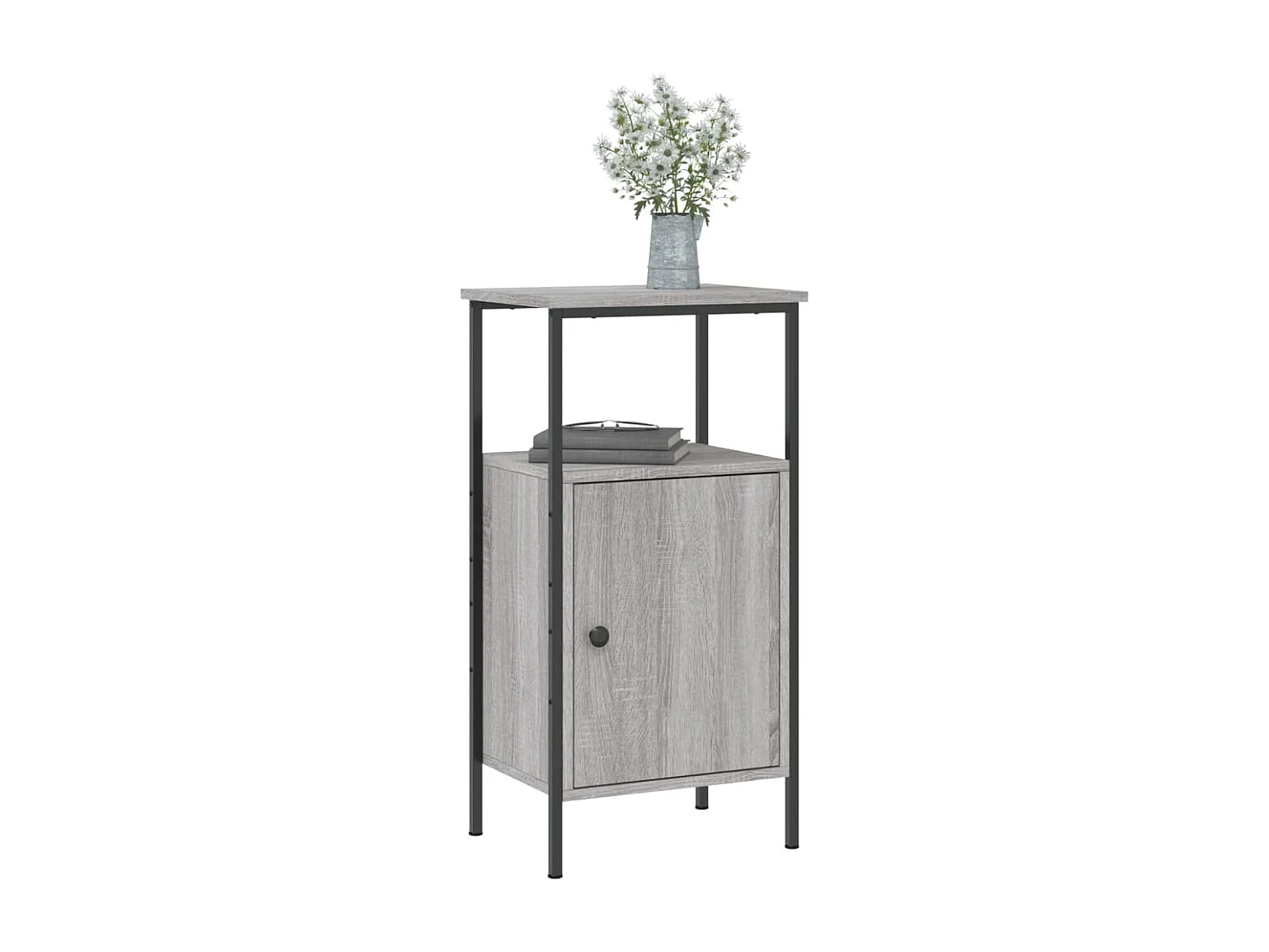 Table de chevet sonoma gris 41x31x80 cm bois d'ingénierie