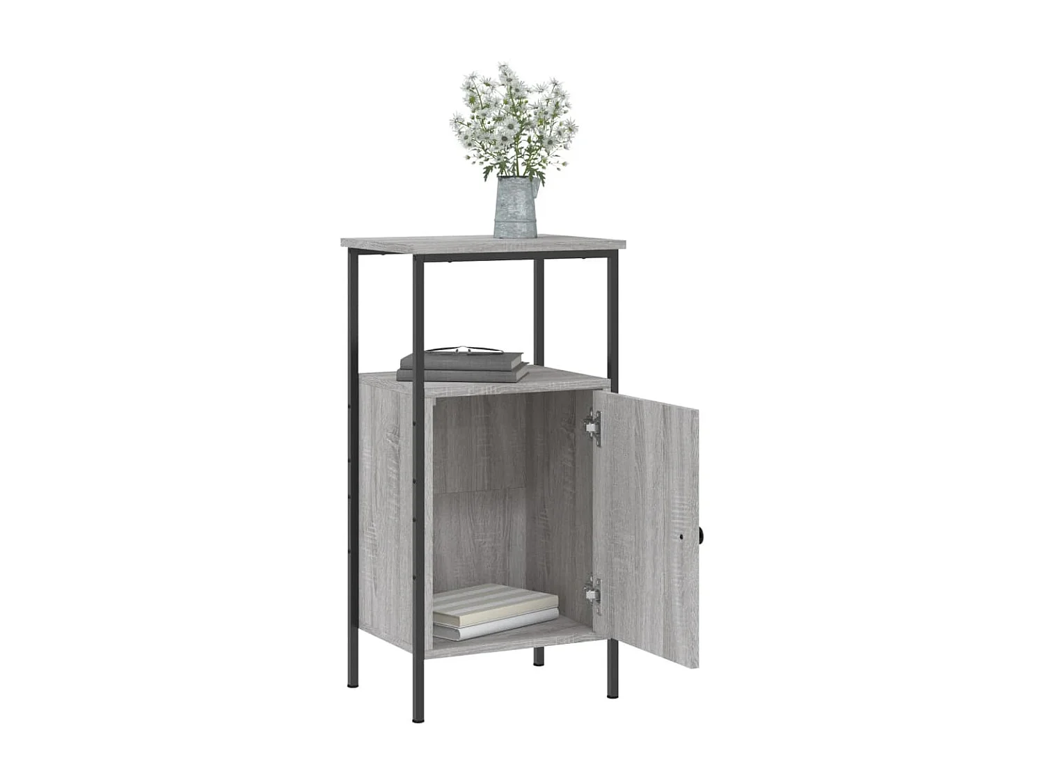 Table de chevet sonoma gris 41x31x80 cm bois d'ingénierie