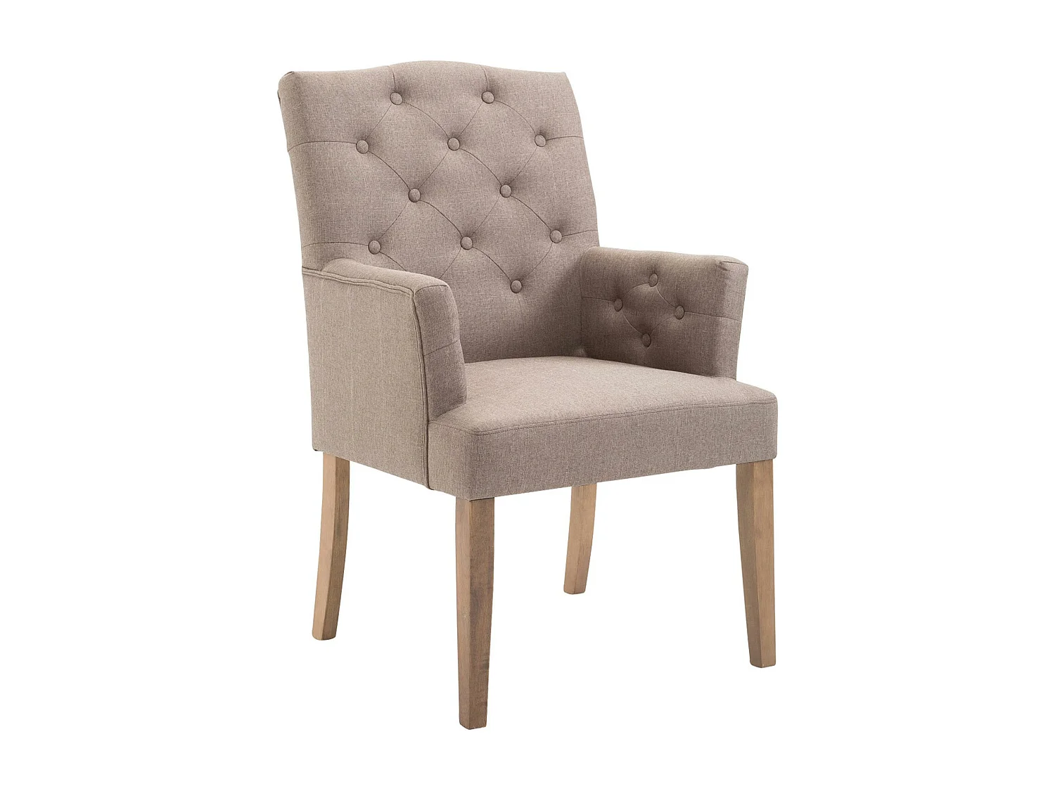 chaises avec accoudoirs - Tissu & Antique clair - Taupe - Sugar