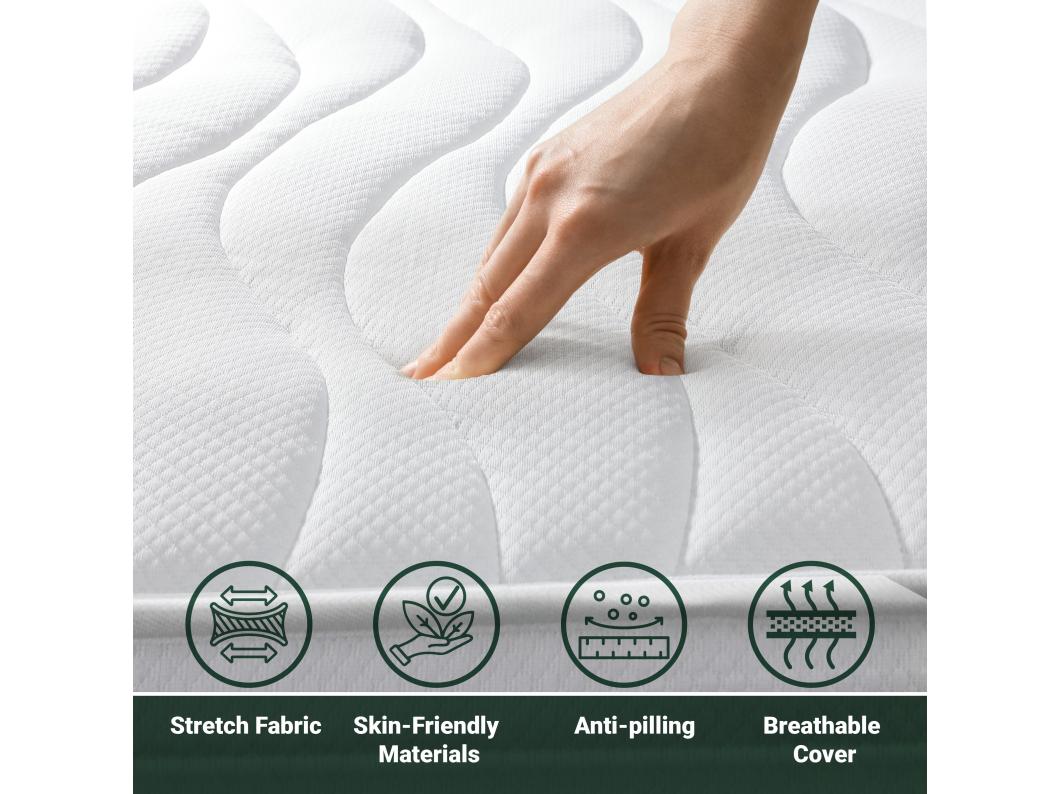 Matelas Double175x195 à mémoire orthopédique | Hauteur 16 cm | Made in Italy