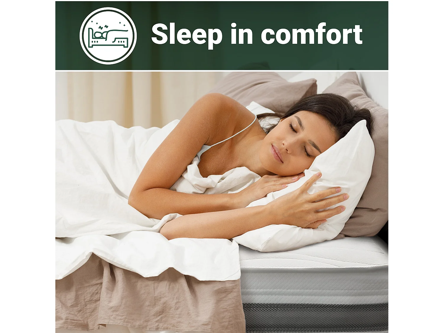 Matelas Simple 70x190 à mémoire orthopédique | Hauteur 16 cm | Made in Italy