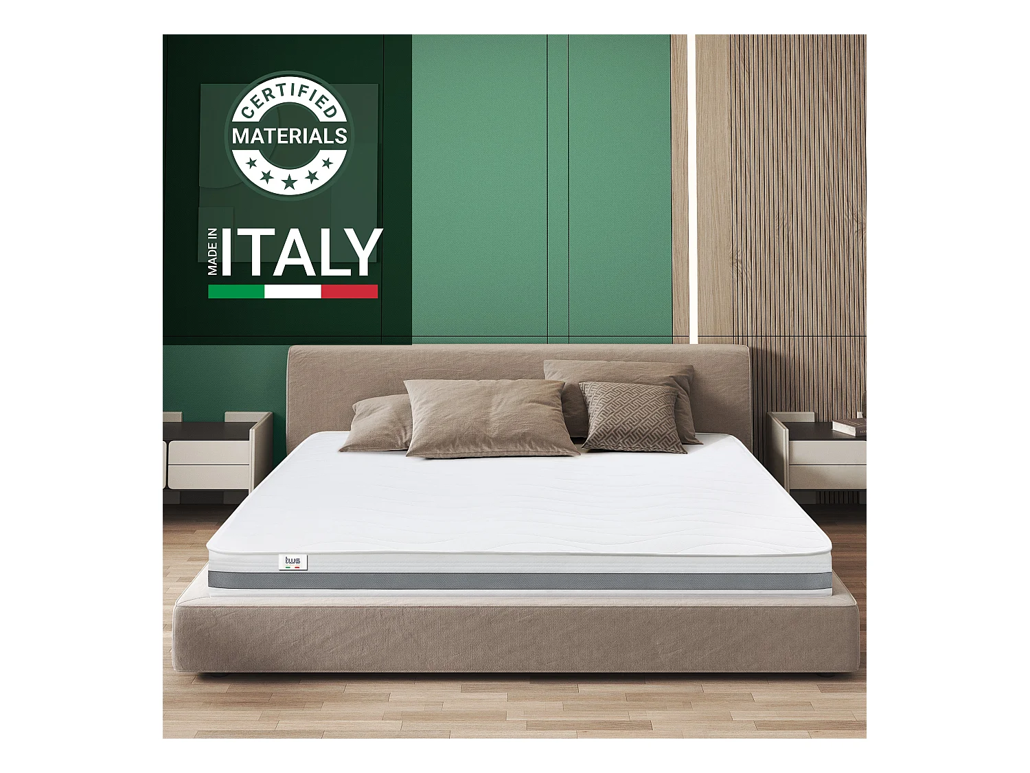Matelas Simple 85x210 à mémoire orthopédique | Hauteur 16 cm | Made in Italy