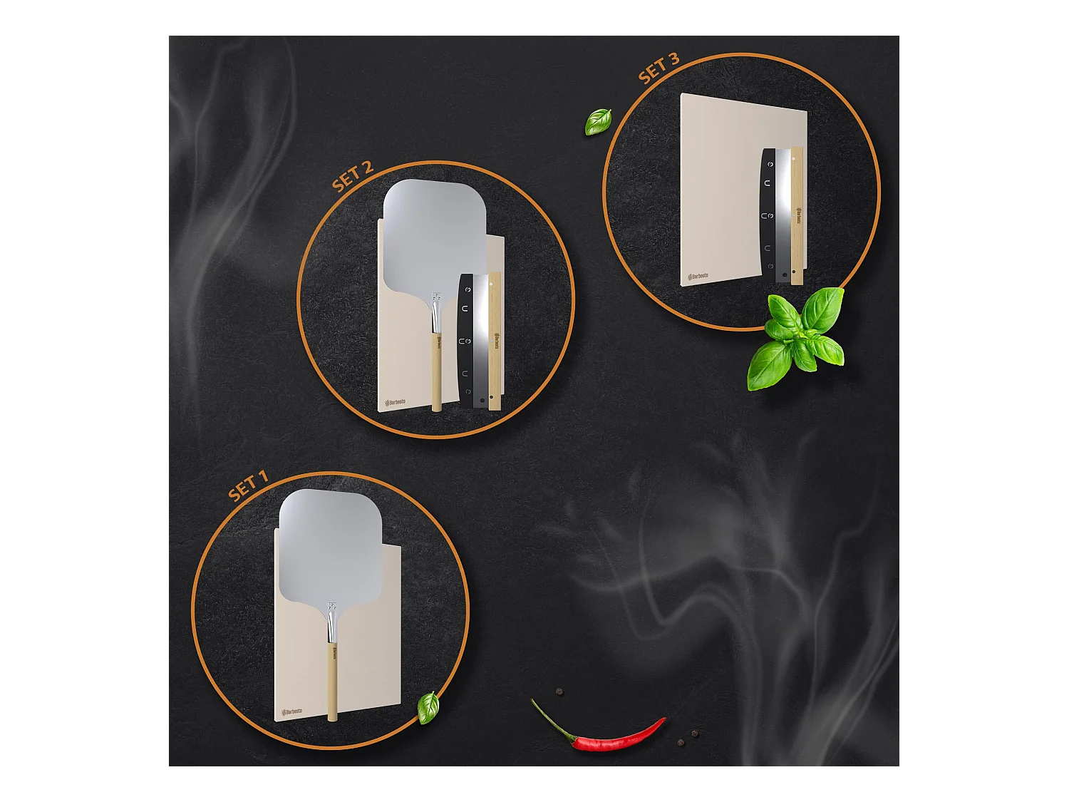 Pierre à pizza+pelle à pizza - 38 x 30 x 1.5 cm