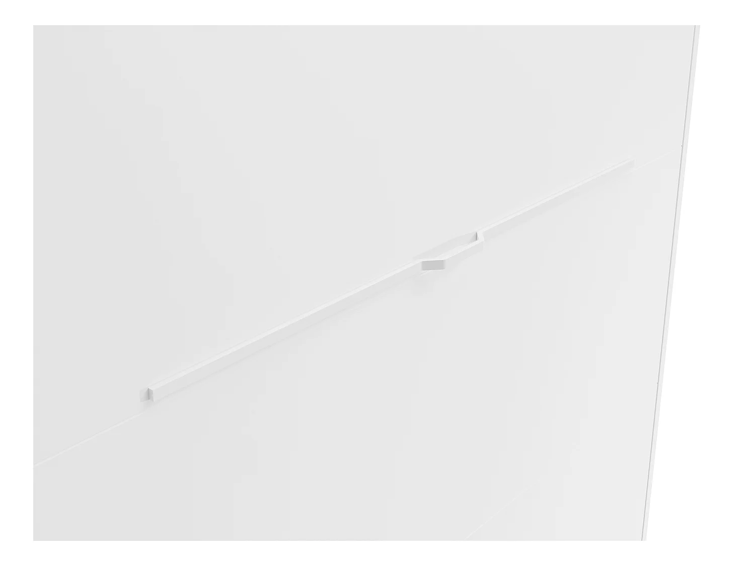 Schrankbett + Matratze - 140 x 200 cm - Manuelle vertikale Öffnung - Mit LED-Beleuchtung - Weiß - RAPILI