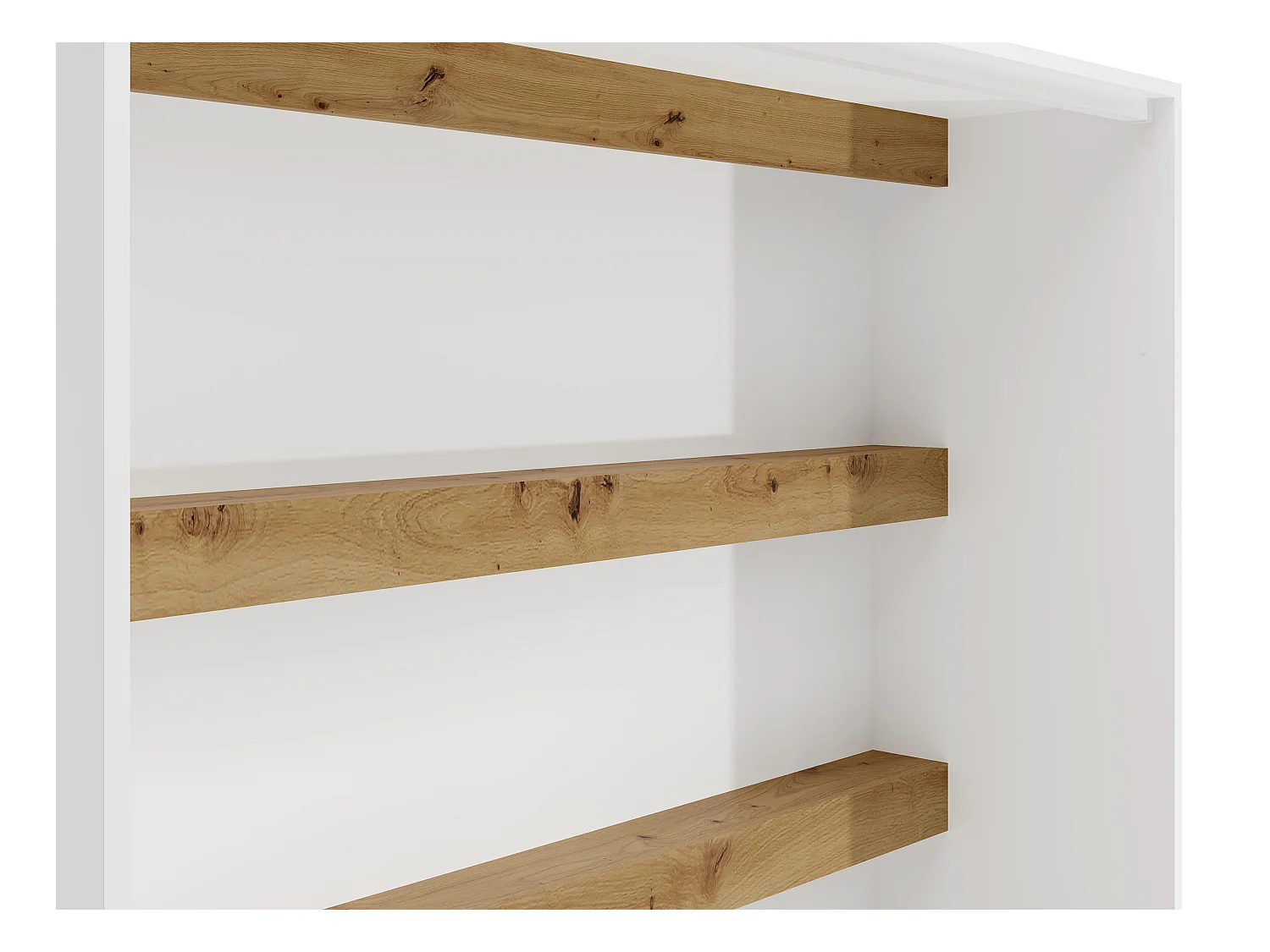 Letto estraibile 160 x 200 cm Apertura verticale manuale Con LED Bianco e Naturale + Materasso - RAPILI