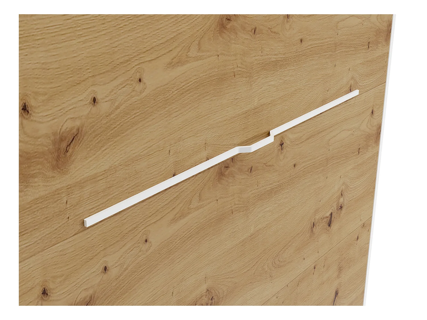 Letto estraibile 160 x 200 cm Apertura verticale manuale Con LED Bianco e Naturale + Materasso - RAPILI