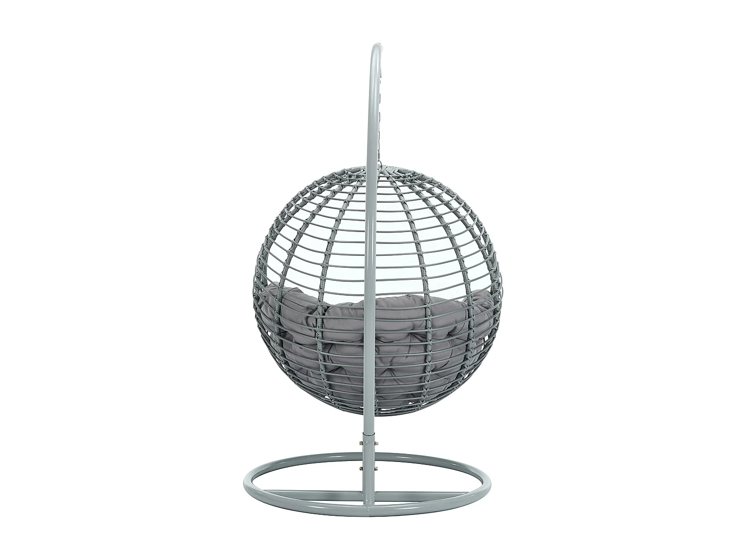 Hangfauteuil van gevlochten hars - Grijs - BONTOC van MYLIA