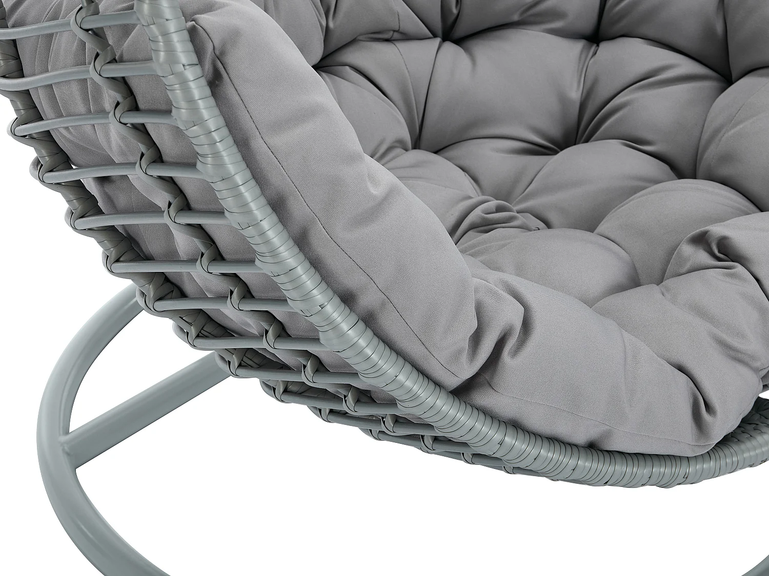 Hangfauteuil van gevlochten hars - Grijs - BONTOC van MYLIA