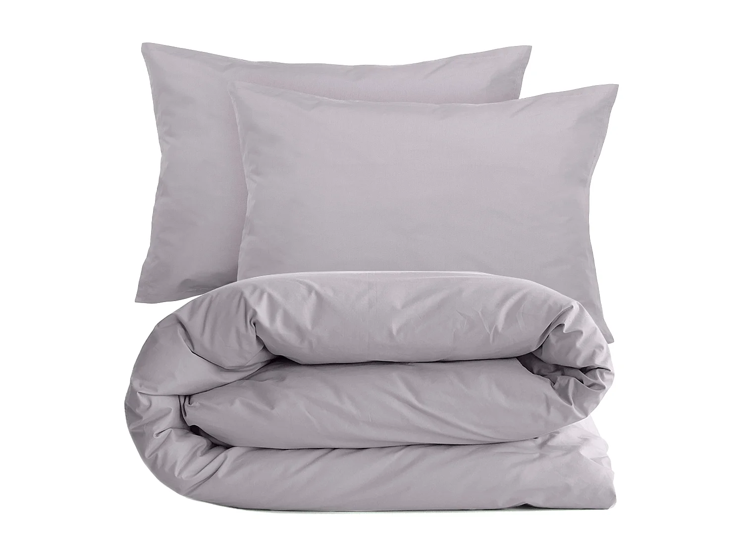 Parure de lit 200x200 cm set 50x70 cm percale MANOIR gris Acier