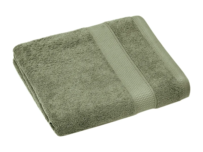 Drap de douche coton 550 g/m2 70x130 cm NAÏA vert Olive