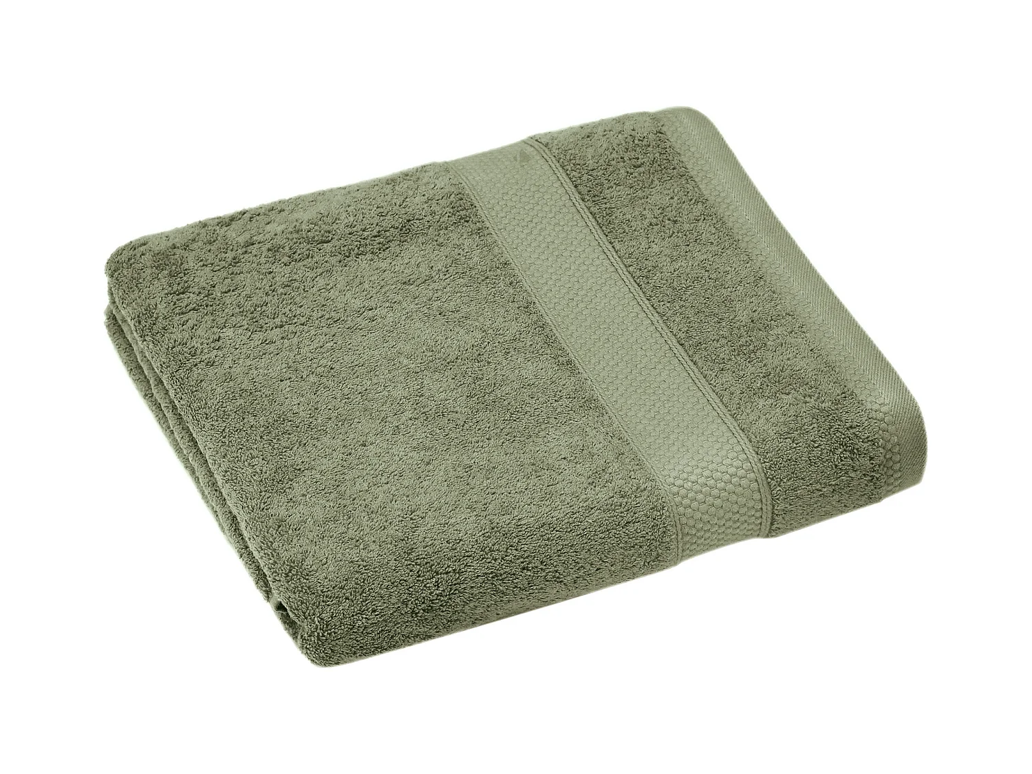 Drap de douche coton 550 g/m2 70x130 cm NAÏA vert Olive