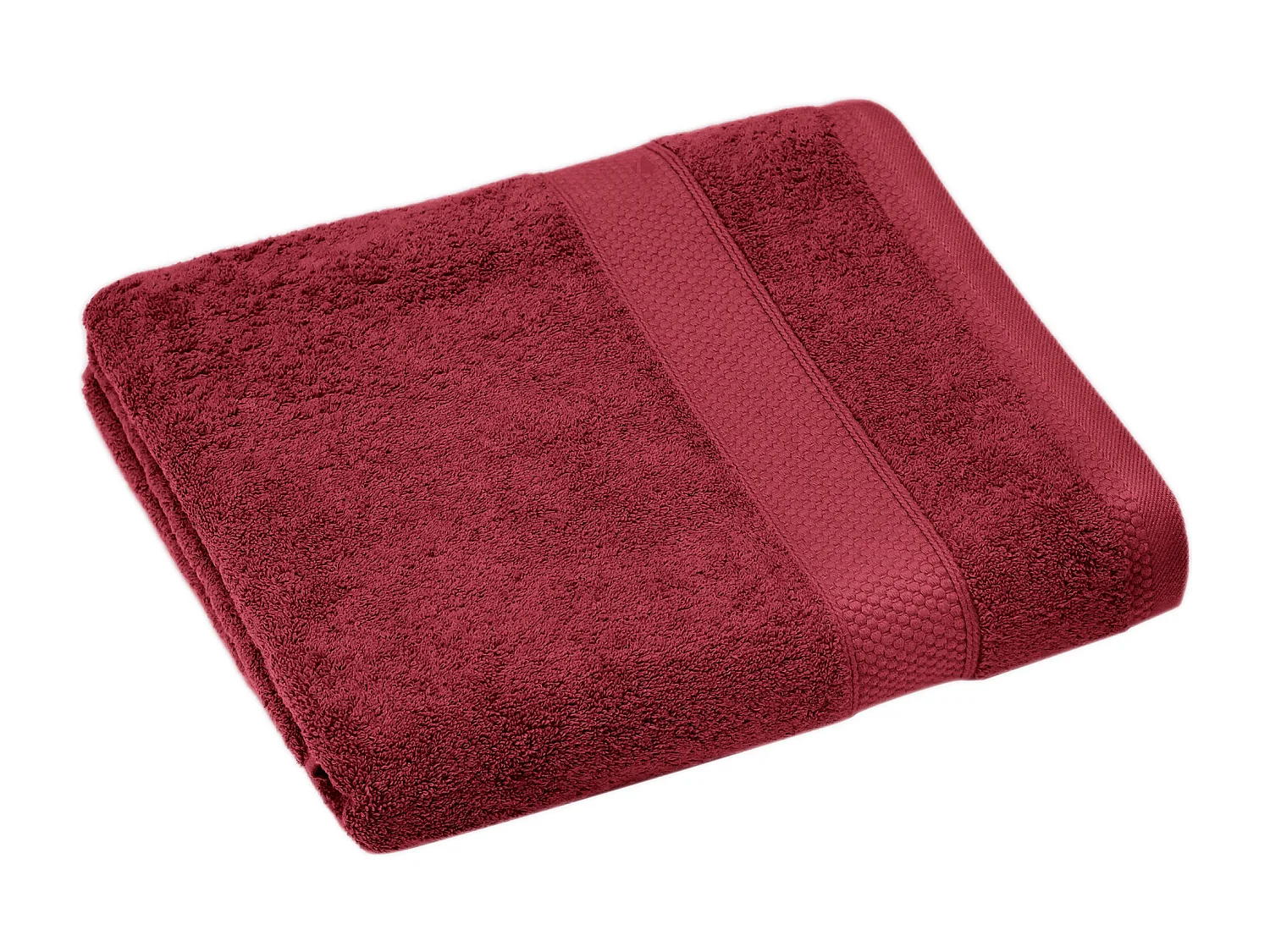 Drap de douche coton 550 g/m2 70x130 cm NAÏA rouge Carmin